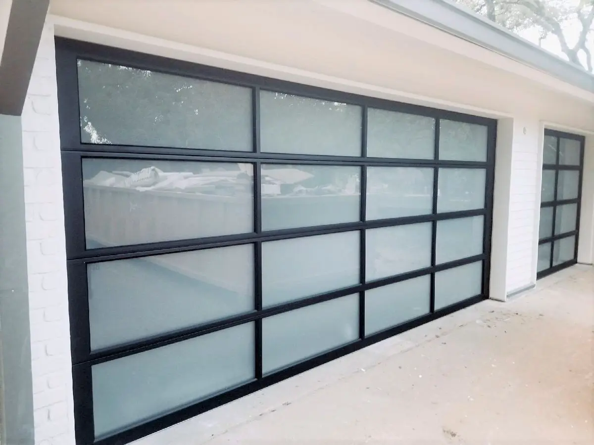 Modern Frosted Glass Garage Door for Home with Waterproof and Soundproof Properties Automatic Garage Doors Customizable Size