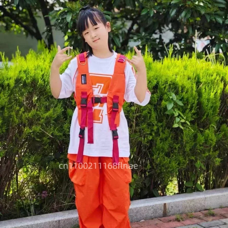 

Fashion clothing, autumn long sleeved hoodie, children's street dance set, boys' hip-hop, hip-hop style, vest performance