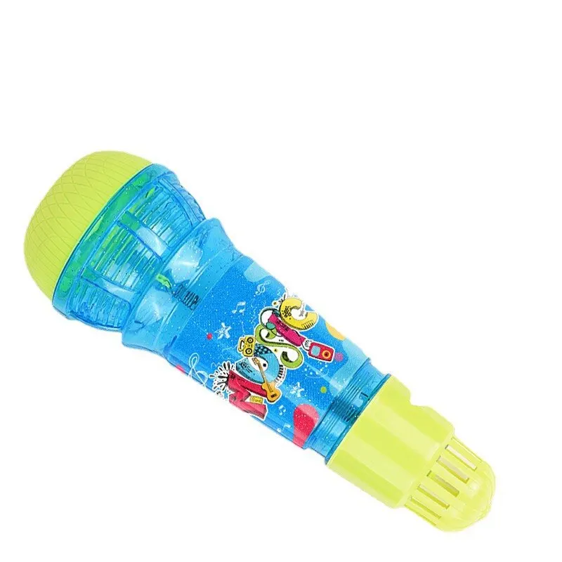 Microfono eco grande 24cm microfono eco fisico per bambini giocattolo per cantare musica illuminazione eco produzione pratica