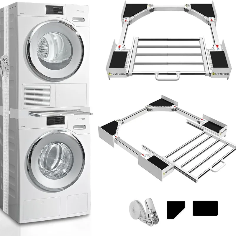 

Washing Machine Stacking Rack No Assembly Required Washer Dryer Stacking Kit Washing Machine Stand Base