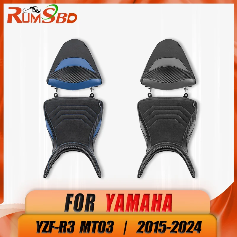 

Motorcycle Pillion Cover Seat Pad for Yamaha MT-03 YZF-R3 2015-2024 Front Driver Rear Passenger Cowl Fairing