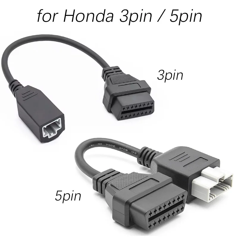 

Проводной кабель для Honda 3Pin для Honda 5-контактный на 16-контактный адаптер OBD2 OBDII Автомобильный сканер Разъем Удлинительный кабель Диагностический инструмент