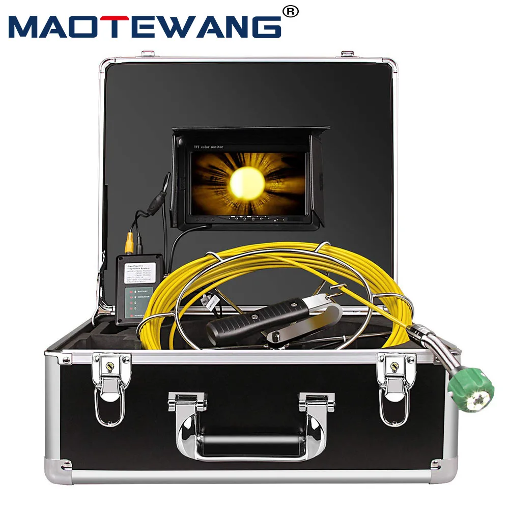 

MAOTEWANG DVR 7" Monitor Pipe Sewer Inspection Video Camera ,IP68 HD 1000TVL Drain Sewer Pipeline Industrial Endoscope System