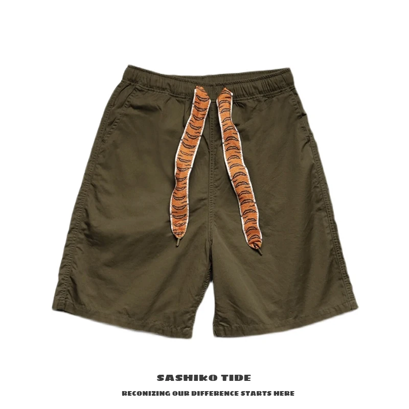 

Kapital 2SS Double Color Tiger Pattern Cotton Breathable Loose Casual orts ex Comfortable Woven Belt Summer Leisure