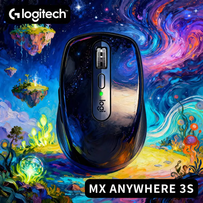 Logitech MX Anywhere 3S Travel Mouse - 8K DPI Glass Tracking, MagSpeed Scroll, 3-Device Bluetooth, USB-C Quick Charge