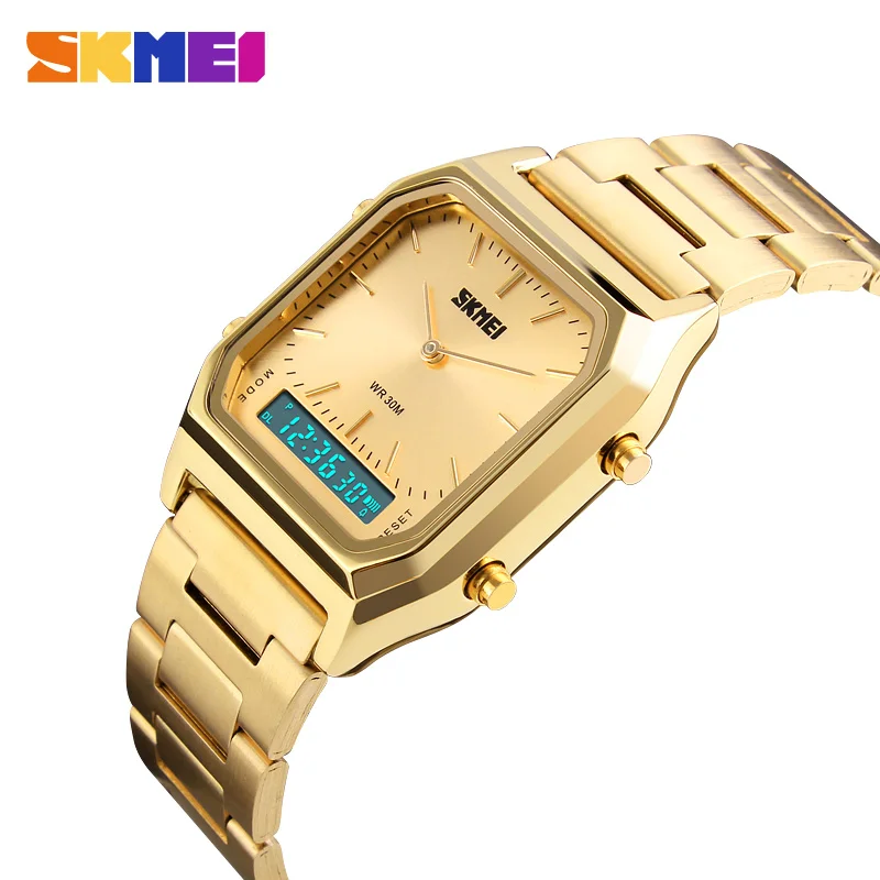 SKMEI Watch Men Digital Dual Time Sports Chronograph 3bar Waterproof Business Quartz Wristwatches Double Dial Relogio Masculino