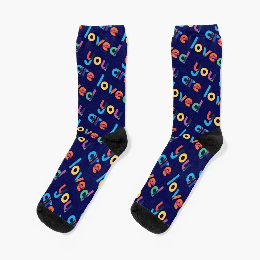 

You are loved colors Socks anime Stockings compression winter gifts cotton Girl'S Socks Men's