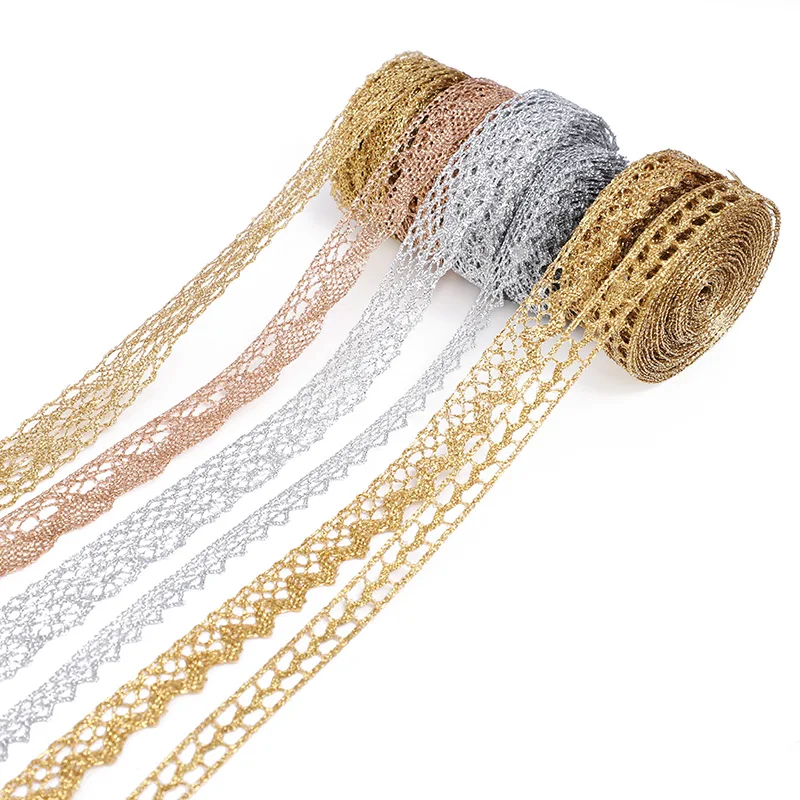 5yards Baumwolle Spitze Band Für Bekleidung Nähen Stoff Elfenbein Trim Baumwolle Gehäkelte Spitze Stoff Band DIY Handgemachte Dekor Zubehör