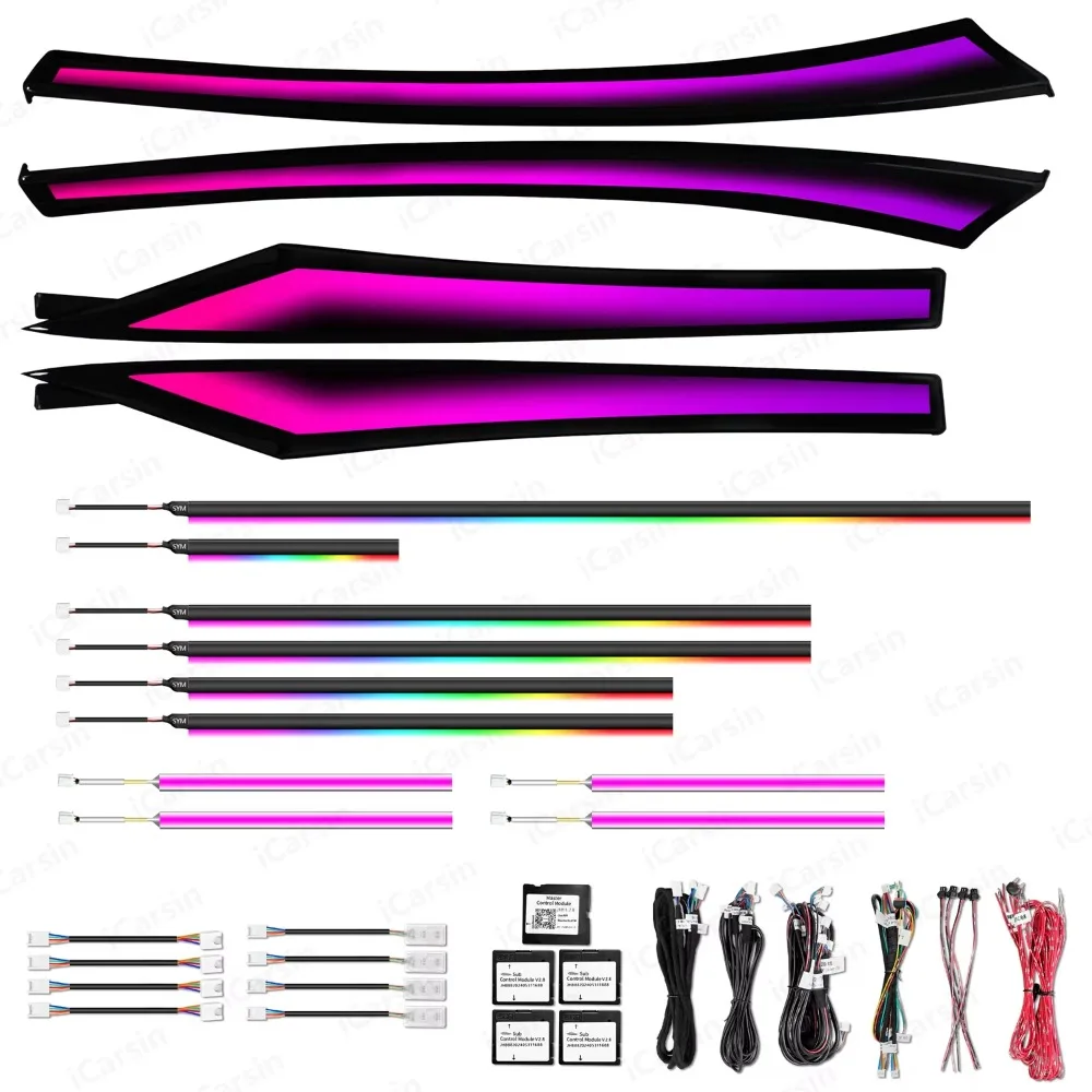 64 Colors Dynamic Ambient Light for BMW 5 Series Gran 5GT F07 Car Interior LED Lighting Upgrade Plug and play screen control