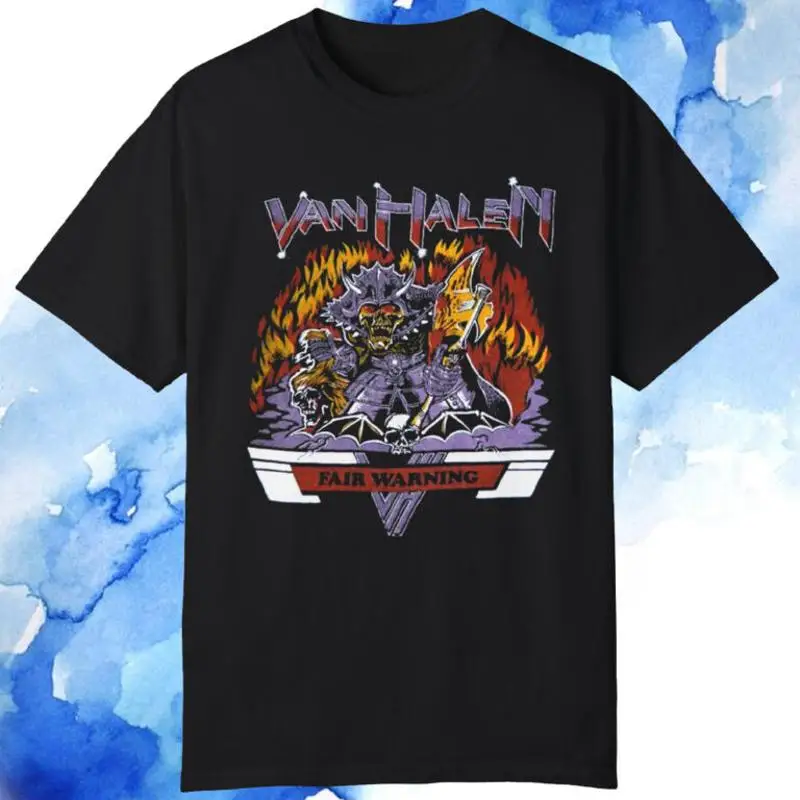 Vintage 1981 Van Ha Ien Fair Warning Tour camiseta reimpresión S 5Xl