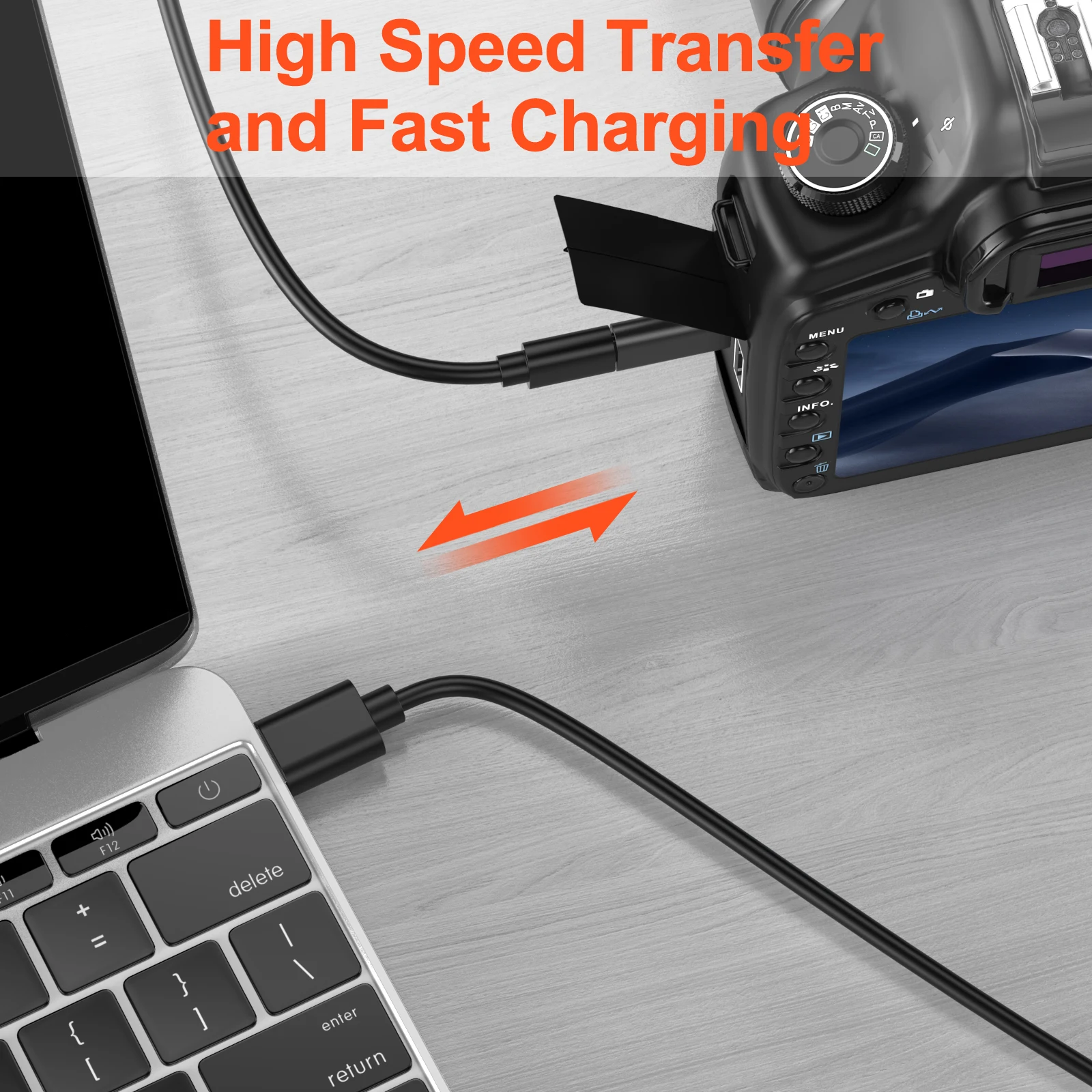 Typ-C-zu-Mini-USB-2.0-Adapter zum Laden und Datenübertragen, USB-C-Buchse zu Mini-USB-Stecker-Konverter für Kameras, GoPro, MP3, MP4, GPS-Geräte – Detail 5