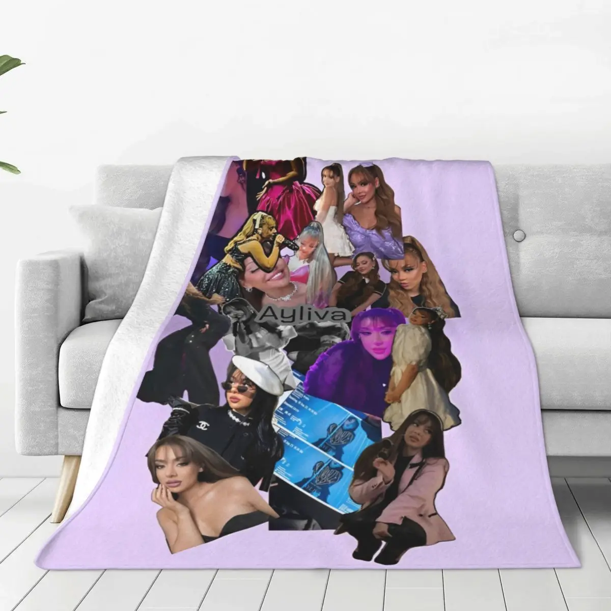 Ayliva German Singer Collage Blanket Quality Warm Music Album Throw Blanket Winter Travel Outdoor Funny Bedspread