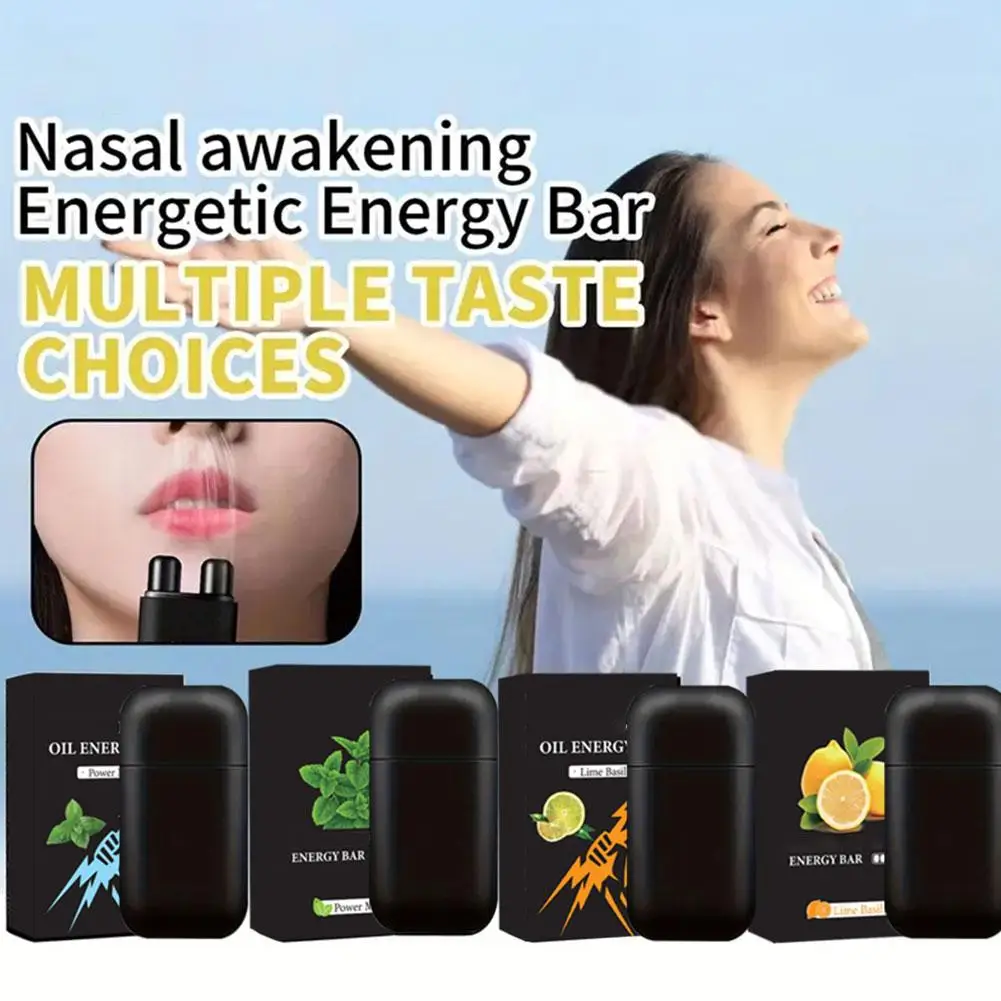 1pcs Double Hole Energizing Energy Bar Aromatherapy Nasal Inhaler Energy Vapors Stick Aromatherapy Stick Stimulating Scent