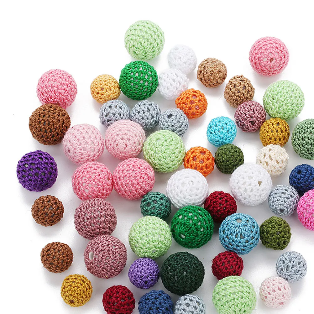 

10 Pcs Mini Knitting Wool Ball Accessories Acrylic Beads DIY Craft Hairband Earring Brooch Charm Decor Bright Color Durable