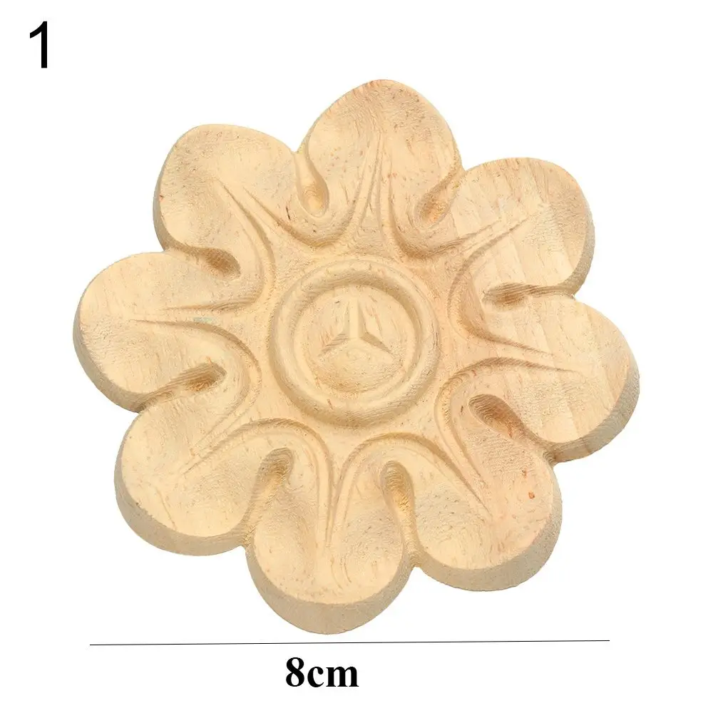 Wall Door Decoration Furniture Parts wooden Figurines Crafts Corner Appliques Frame Wood Carved Woodcarving Decorative