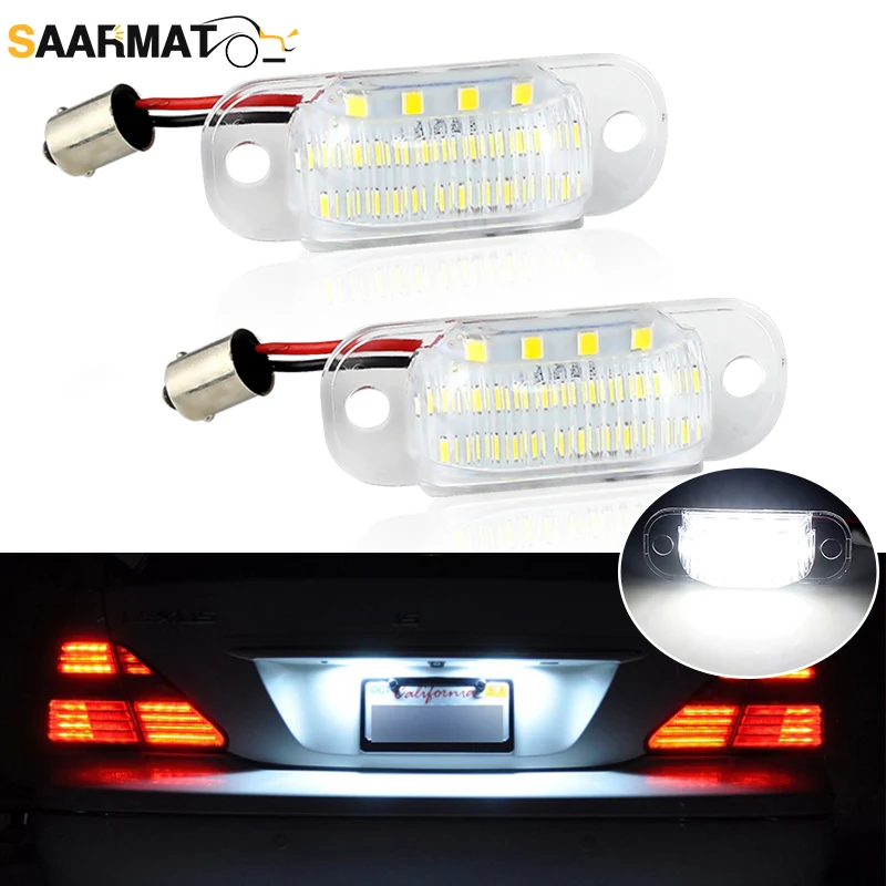 

2pcs 4A0943021 LED Car License Plate Lights Number Lights for Audi 80 B4 91-95/Cabridet 91-00/100 C4 90-94/A6 C4 Accessories