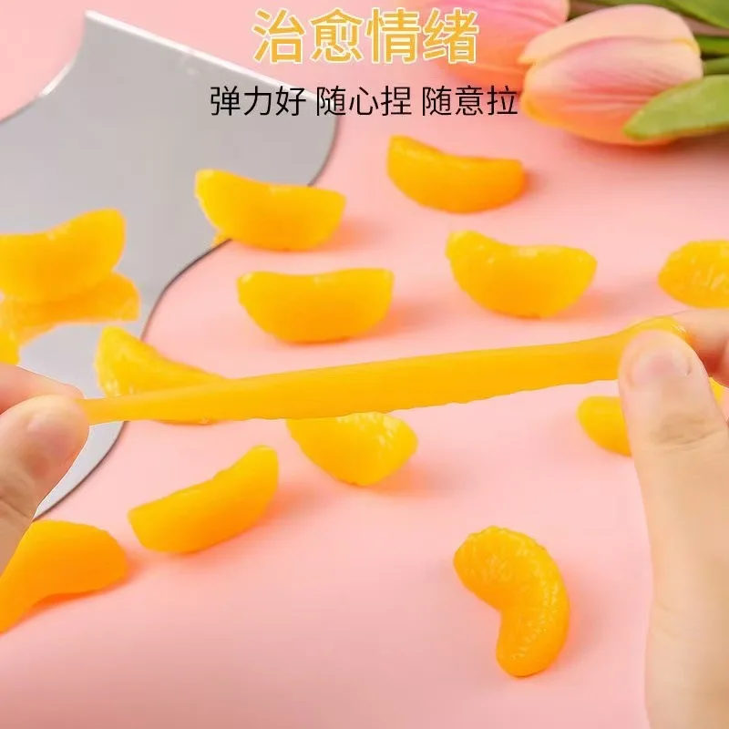 5/10 pièces Kawaii Simulation peau d'orange collant presser jouets doux et réaliste gelée scintillante presser jouets enfants et adultes cadeaux