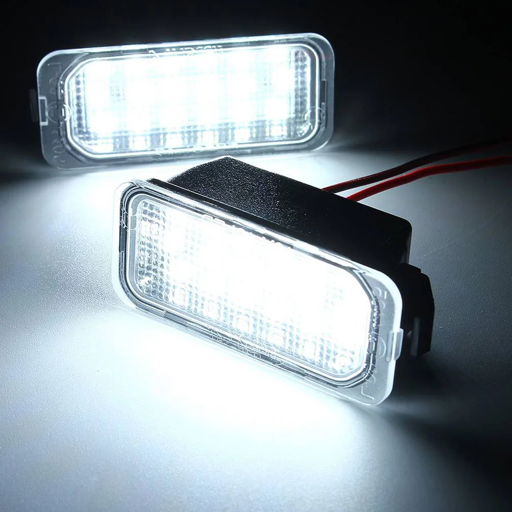 자동차 후면 18 LED SMD 라이센스 번호판 라이트 램프, 포드 포커스 MK II 피에스타 MK VII 몬데오 MK IV 쿠가 S-MAX 2008-201, 6000K