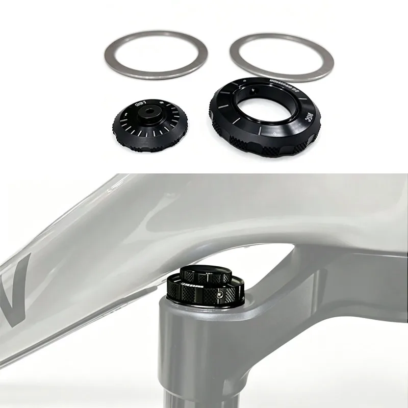 1 Set SRAM Charger3.1 ZEB Gabel-Dämpferkappen-Modifikationskit aus kohlenstoffgefülltem POM für Amflow E-MTB zur Behebung von Rahmeninterferenzproblemen.
