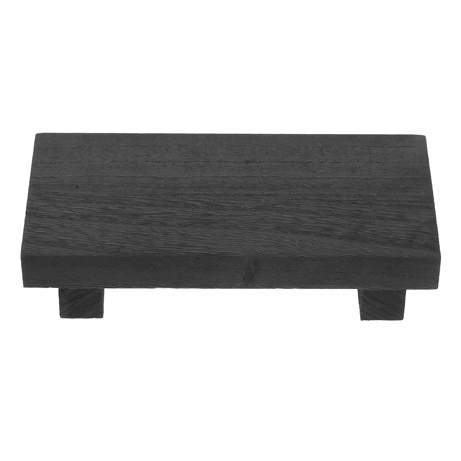 Wooden Display Riser Stand Farmhouse Rustic Rectangular Tray for Plants Soap Kitchen Sink Bathroom Decor Wooden Pedestal view 3