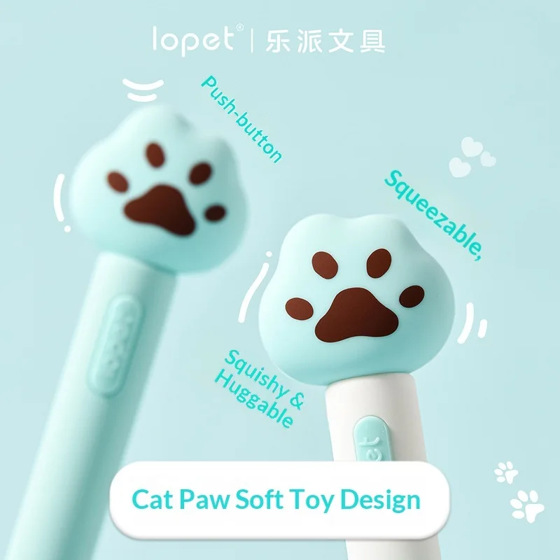 Lopet 2 قطعة/المجموعة سوبر لطيف جل أقلام 0.5 مللي متر أسود سريعة الجافة لينة متعة الضغط قلم حبر جاف للطلاب القرطاسية الكتابة