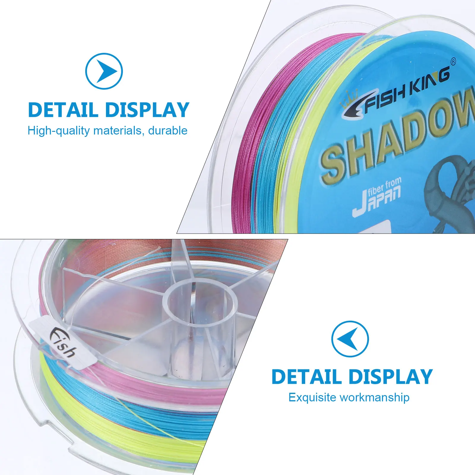 

8 Strands Nylon Fishing Line Colorful Low Memory Smooth Braid Freshwater Fishing Extension Line