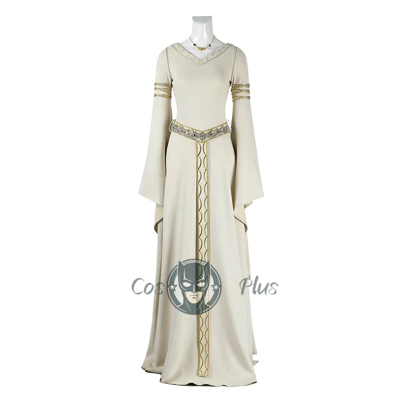 Señor de los Anillos Cosplay Las Dos Torres Éowyn Disfraz Vestido Medieval Vestido Largo Mujer