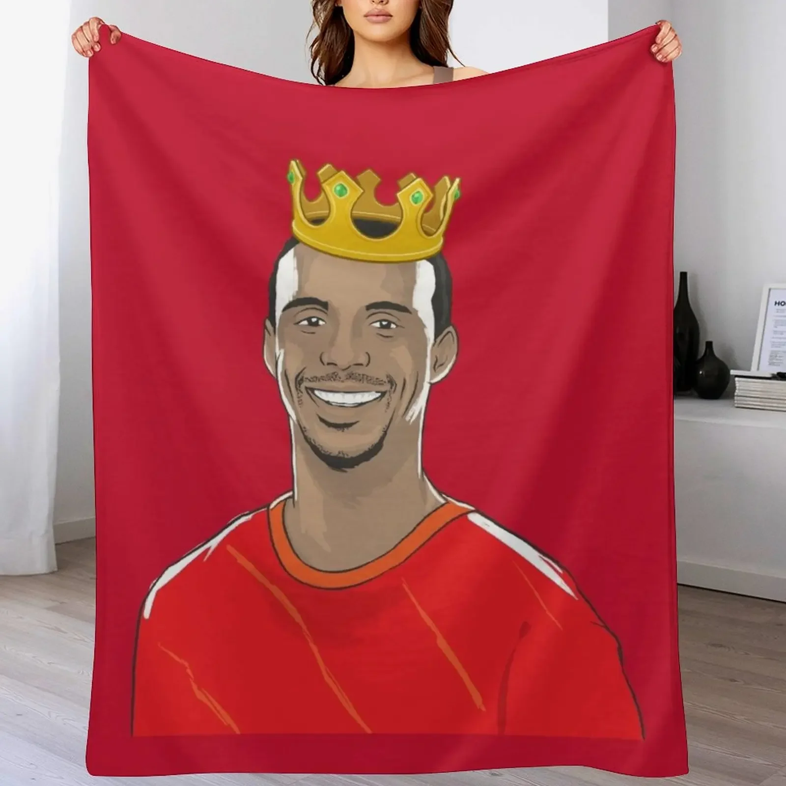 

King Joel Matip Throw Blanket Plaid on the sofa Blankets Sofas Of Decoration Blankets