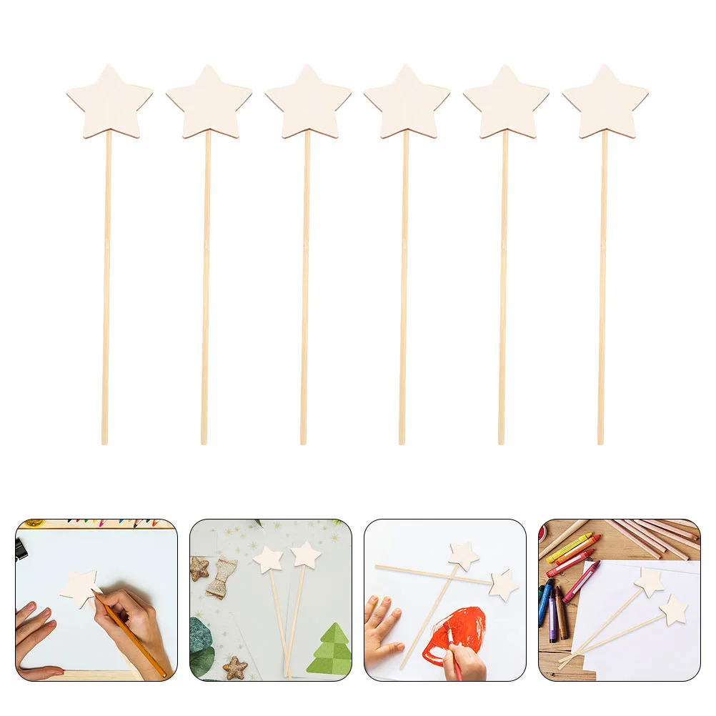 15 Pcs Fairy Decorations for Party Craft Materials Girls Toys Coloring Set Blank Wooden