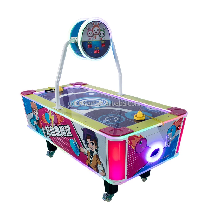 

Small Indoor Coin-Operated Air Hockey Machine Commercial Two Player Table for Amusement Parks and Kids