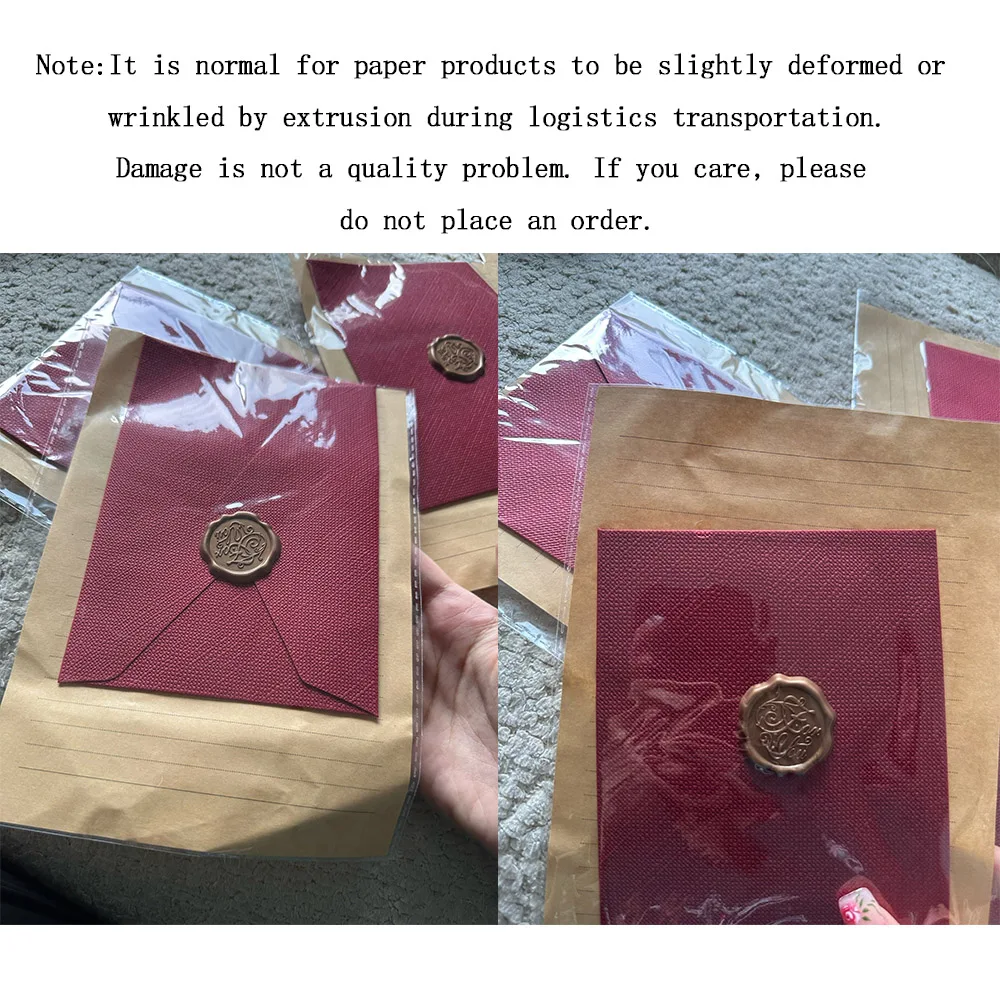 1/5/10 Set Deluxe Leinen-Briefumschläge und Briefpapier-Set mit Wachssiegel - Perfekt für DIY-Geschenke, Hochzeitseinladungen und Bürobedarf – Detail 1