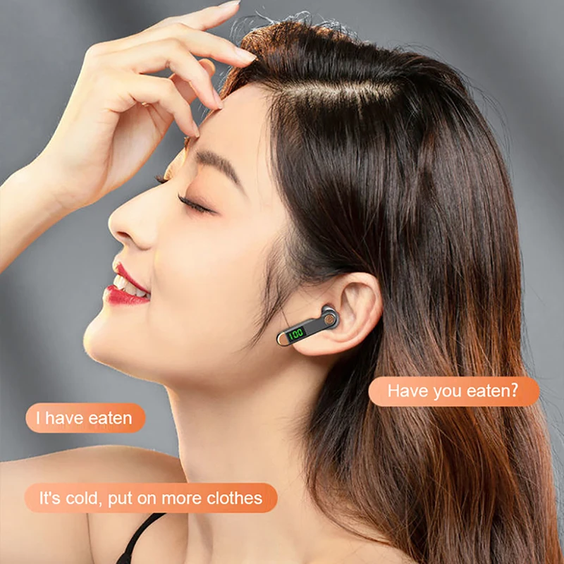 Auricolari Bluetooth 5.2 TWS con display digitale a LED cuffie Wireless 9D sport auricolari impermeabili cuffie con microfono