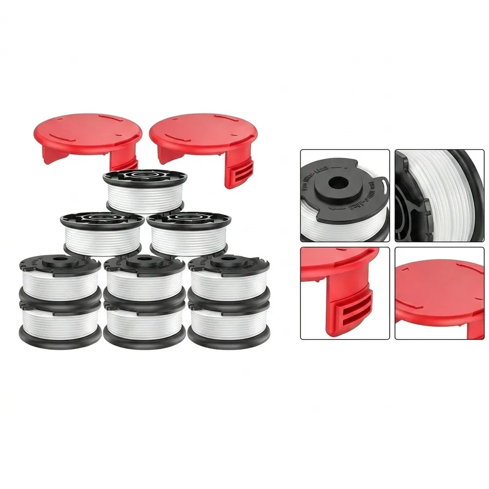10 Pack Replacement Spools for GE 1828 Li Trimmer 4.9 Meter Nylon Line 1.6mm Diameter ABS Housing Quick Install