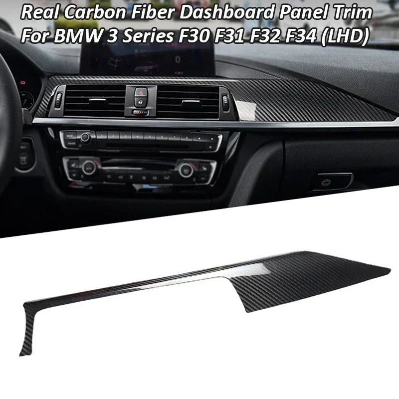 

Carbon Black Center Console Dashboard Panel Cover Trim For BMW 3 Series F30 F31 2012-2019/4 Series F32 F33 2013 2014 2015-2019