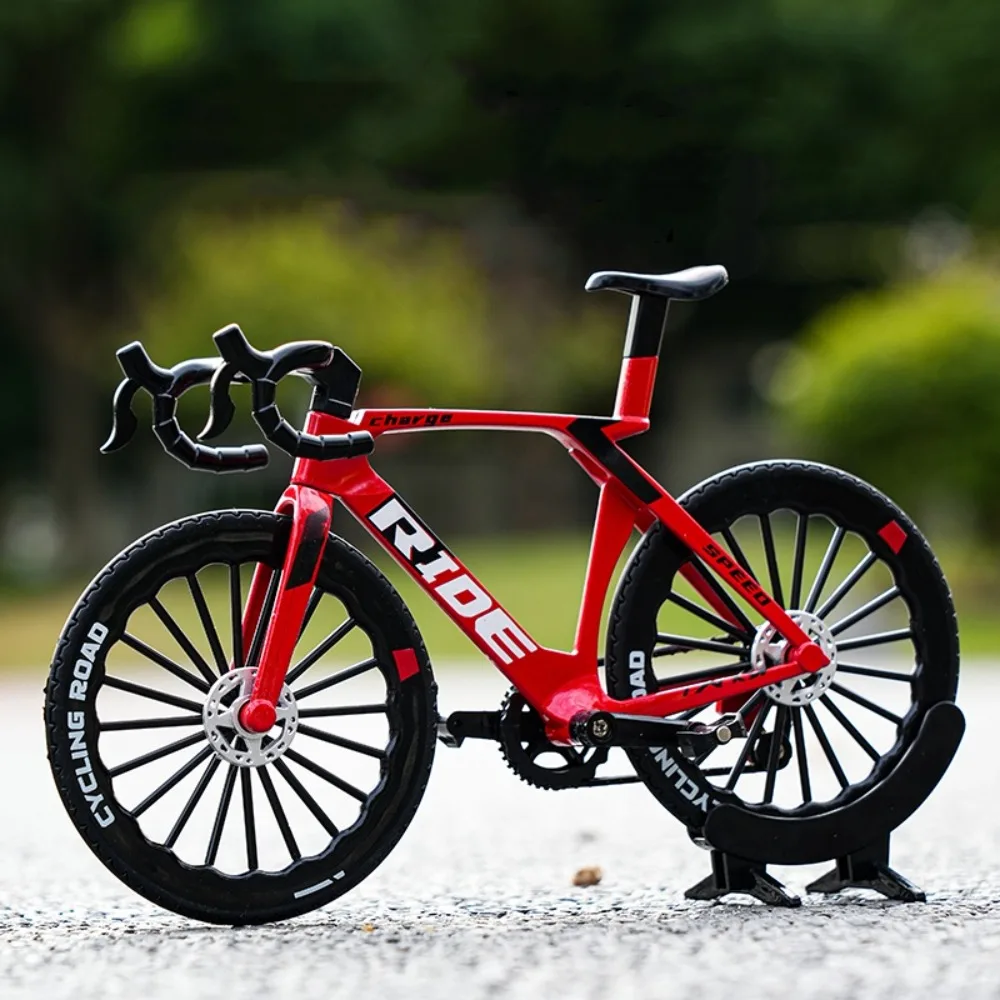 1:8 Scale Mini Bicycle Model Racing Metal Ornament Mountain Bike Miniature Diecast Road BMX Bike Model For Children