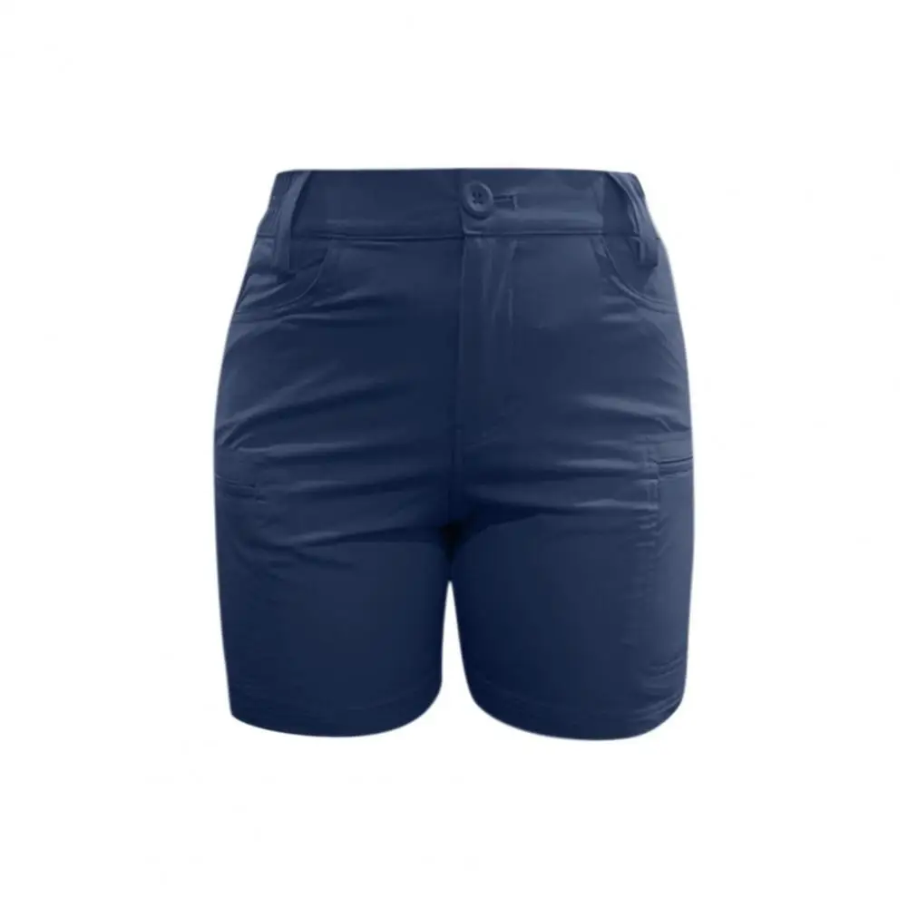 Женские шорты для бега, уличные короткие брюки на молнии, быстросохнущие походные шорты, дышащие легкие карманы, рабочая одежда-карго