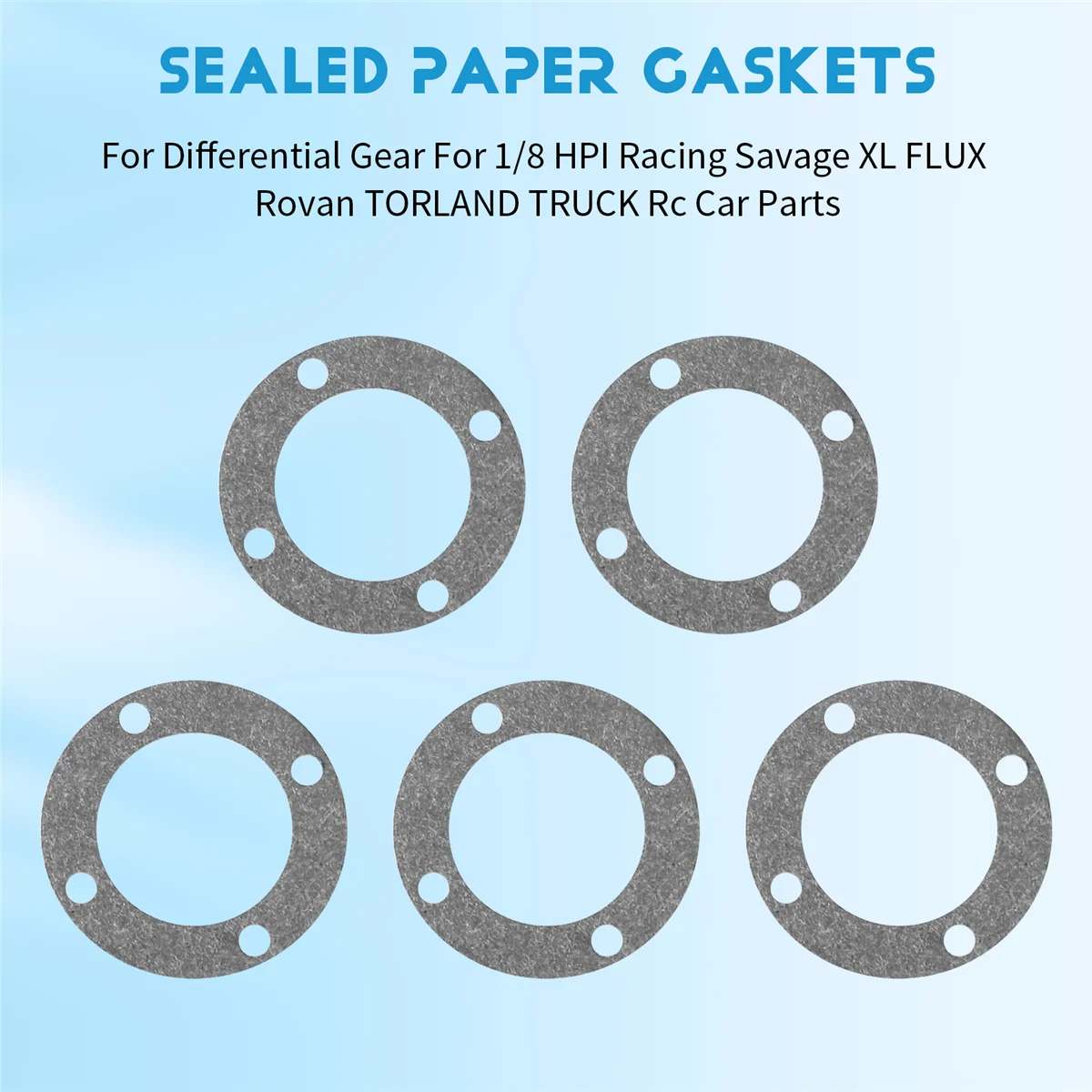 Sealed Paper Gaskets for Differential Gear for 1/8 HPI Racing Savage XL FLUX Rovan TORLAND TRUCK Rc Car PartsJAS