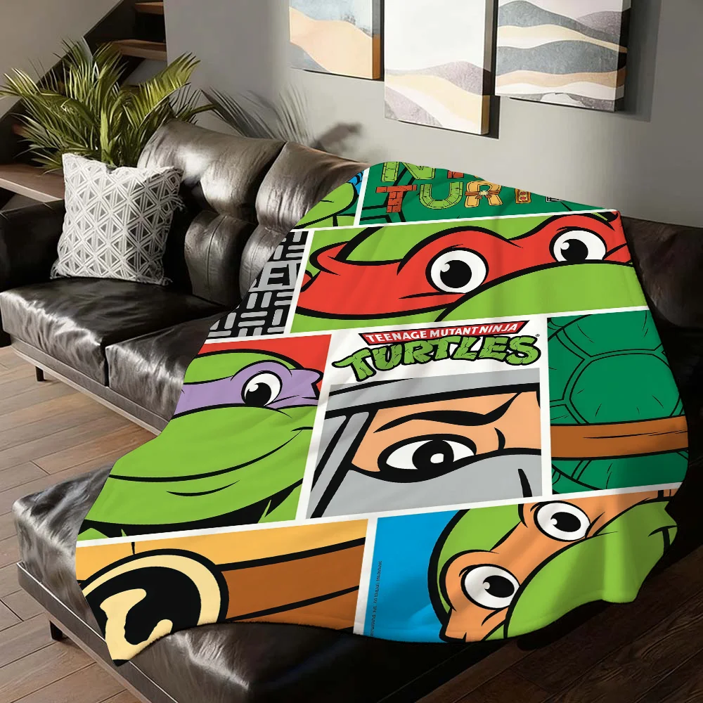 Movie T-teenage M-mutant N-ninja T-turtles Blanket For Sofa Office Bed Plane Travel Sleep Read Relax Camping Soft And Warm