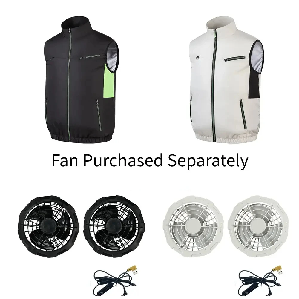 

Охлаждающий жилет, жилет с вентилятором для льда, термостойкая одежда с кондиционером, дышащий носимый жилет с охлаждающим вентилятором для летней рыбалки на открытом воздухе