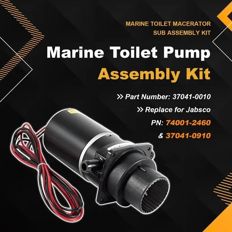 12 فولت 37041-0010 مرحاض بحري Macerator طقم فرعي مجموعة مضخة المحرك أجزاء RV ل Jabsco 37010-0000 37010-1000 37010-0090 37010-1090 #1