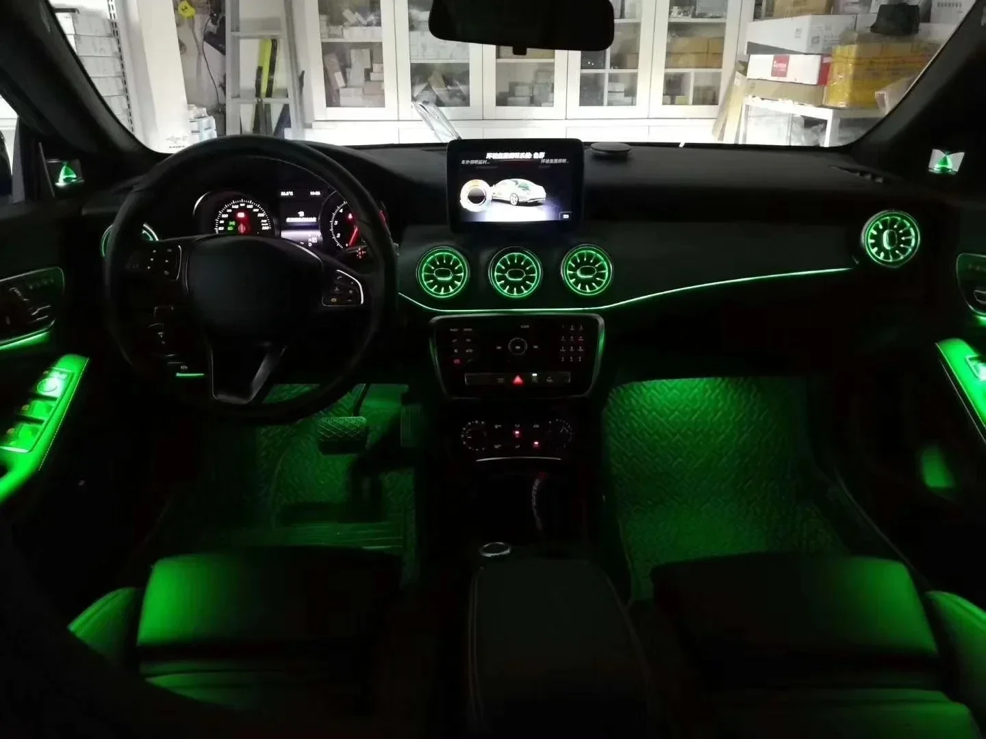 For Mercedes Benz B-class W246 GLA X156 Auto Lighting System Interior Atmosphere 12 Colors Led Ambient Light