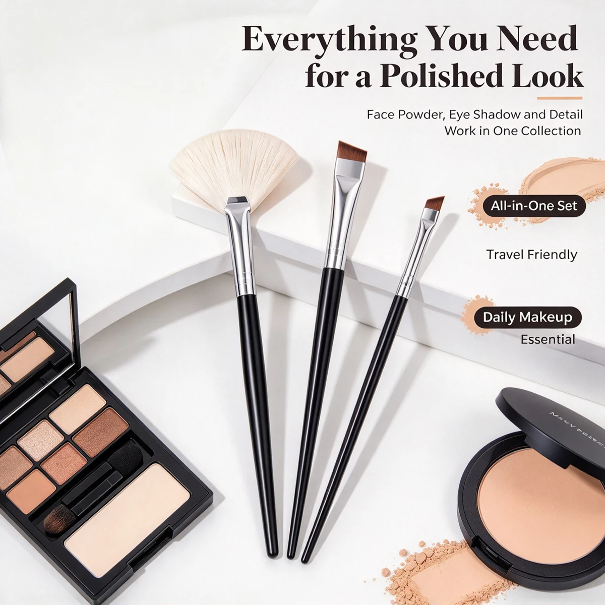 3Pcs 3Pcs Precision Makeup Brush Set Fan Highlight Brush Angled Eyebrow Eyeliner Brush Professional Face Eye Cosmetic Brushes - Aliexpress Deal