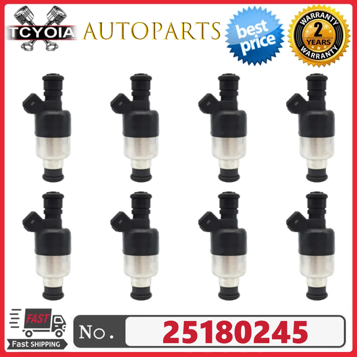 

8 шт./лот топливные форсунки 25180245 для 1998-2001 Mercruiser Sterndrive 454 BB 7,4 л