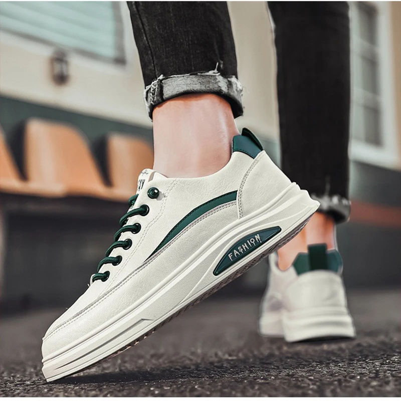 Oulylan Nuove scarpe da tavolo da uomo casual alla moda Scarpe da ginnastica Scarpe da tavolo Scarpe da corsa sportive in pelle