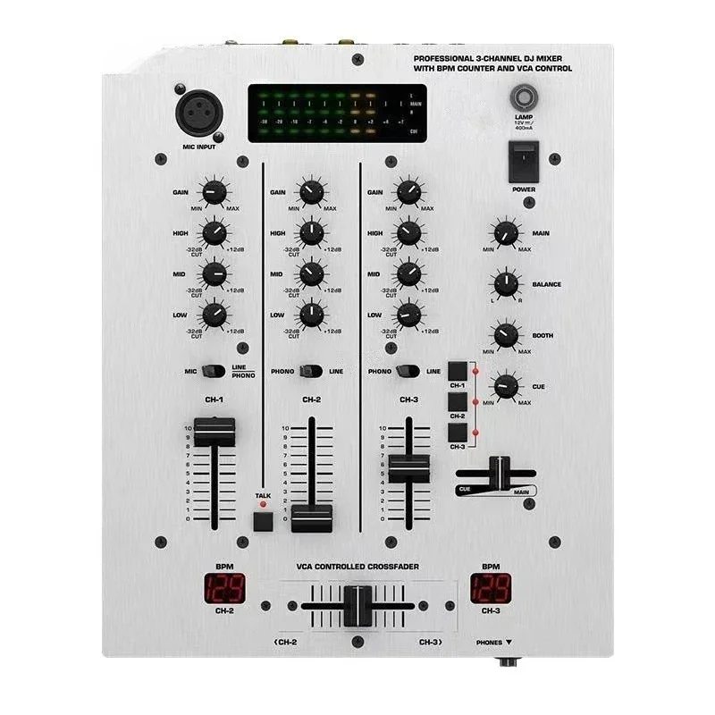 

DX626 Professional 3-way Mixer DJ Live Stage Mixer, Multifunctional Small DJ with Effects