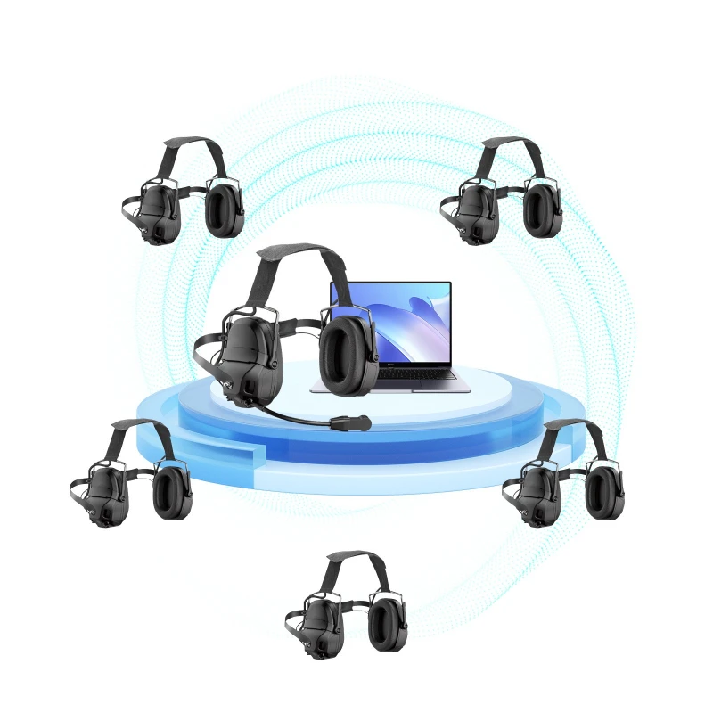 Self-organizing network communication noise reduction headset is suitable for coal mine site leaders to visit and explain