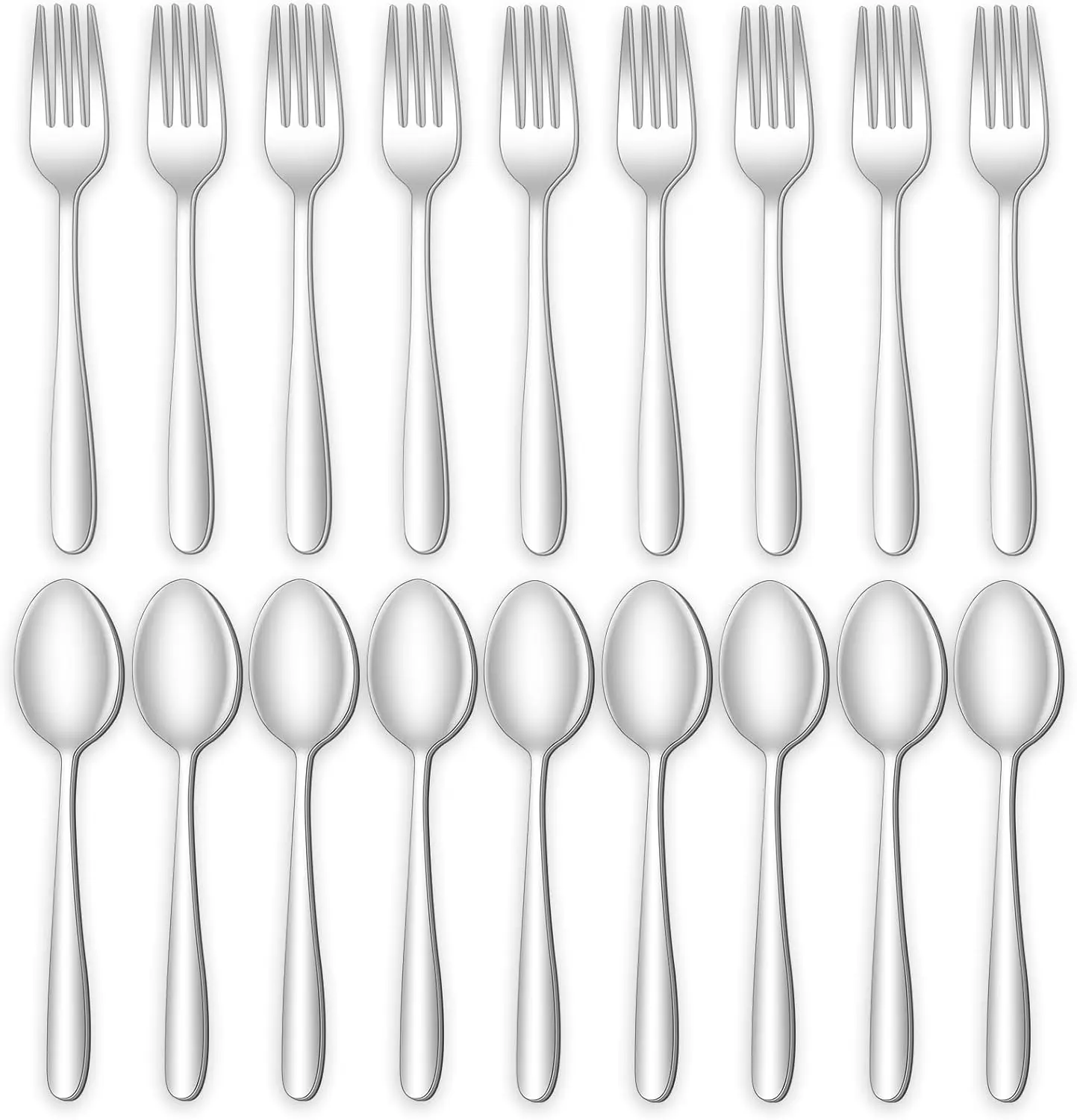 

24-piece Forks and Spoons Silverware Set, Food Grade Stainless Steel Flatware Cutlery Set for , Kitchen and Restaurant, Spoons