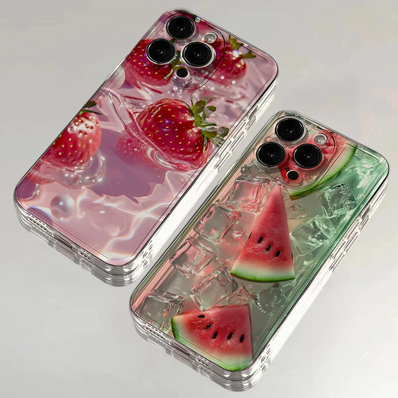 Strawberry Watermelon Phone Case For Samsung Galaxy S23 S22 S21 Plus S20 FE Note 20 Ultra A54 A14 A34 A24 A03 A05 A04 A05S Cover