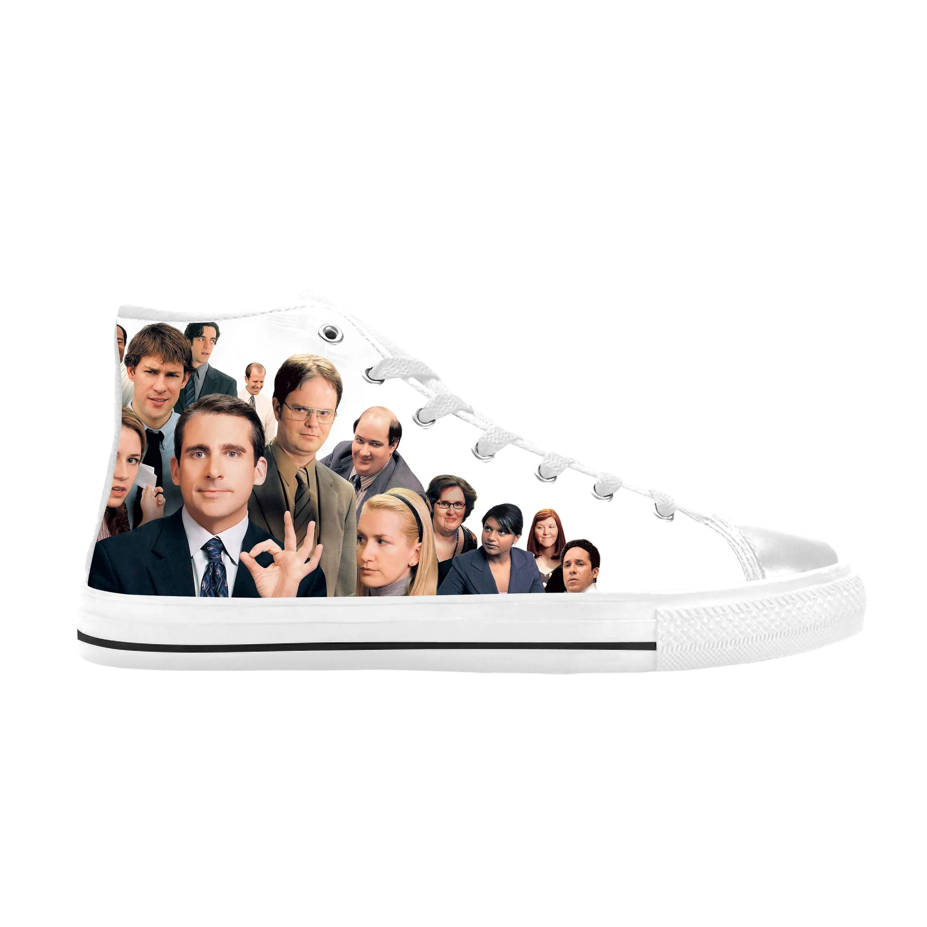 The Office TV Show Michael Scott Dwight Schrute Casual Cloth Shoes High Top Comfortable Breathable 3D Print Men Women Sneakers