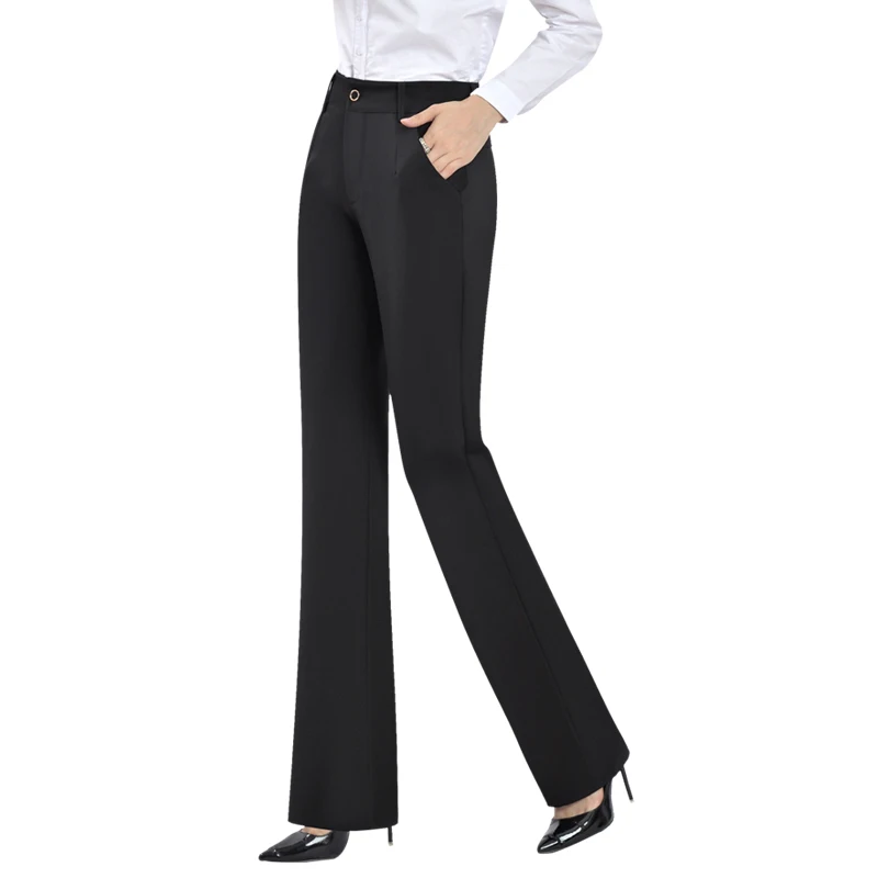 

New Spring Versatile Professional Straight Leg Pants Women With Fashion Temperament Commuting And Leisure Wide Leg Long Trousers